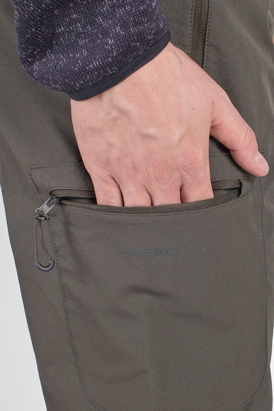 Spodnie męskie trekkingowe BERGSON ASEN 4W ARMY GREEN