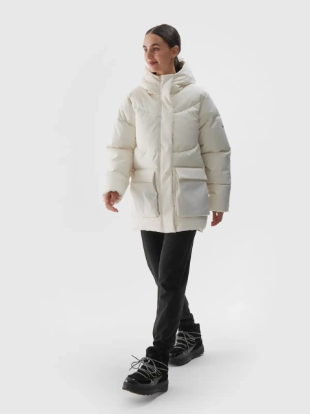 Kurtka damska zimowa puchowa 4F 4FWAW24TDJAF474-11S