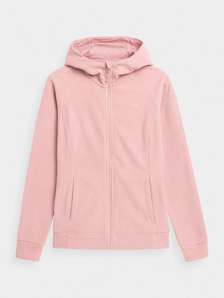 Bluza damska z kapturem rozpinana polarowa 4F H4L22-PLD351-65S