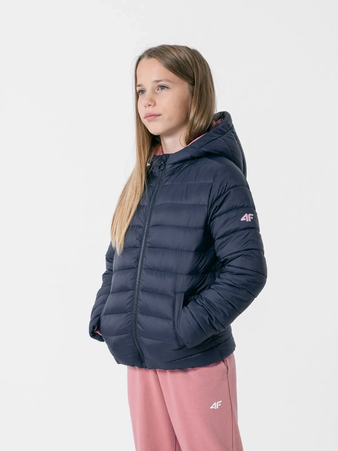Kurtka dziecięca zimowa puchowa 4F HJZ22-JKUDP001-31S