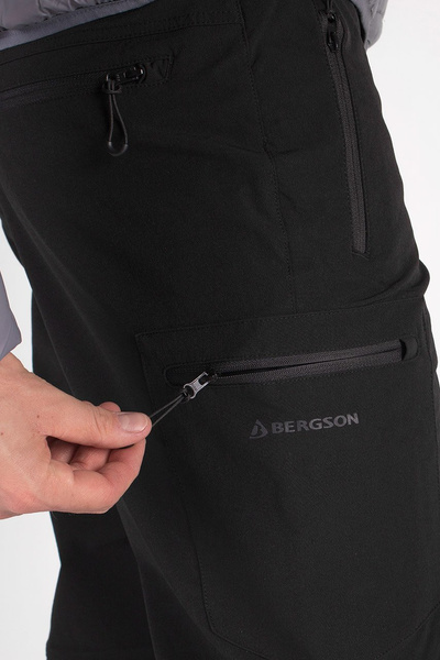 Spodnie męskie trekkingowe BERGSON ASEN 4W BLACK