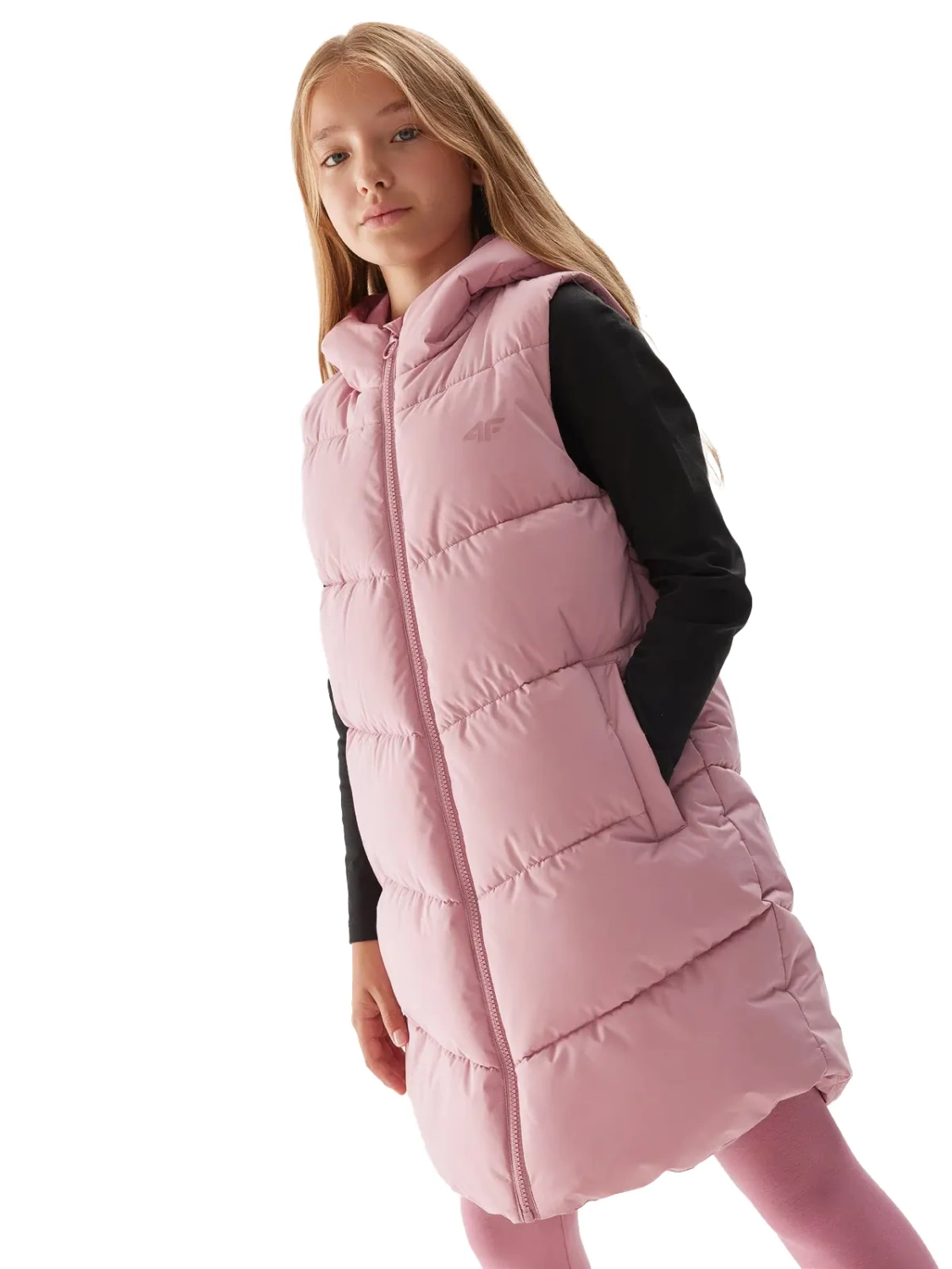 Kurtka dziecięca bezrękawnik 4F 4FJAW23TVJAF046-56S