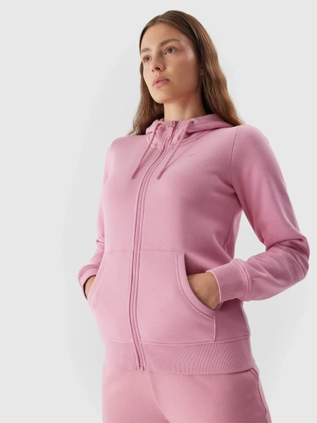 Bluza damska z kapturem rozpinana 4F 4FAW23TSWSF0730-56S 
