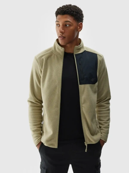 Bluza męska rozpinana polarowa 4F 4FWAW24TFLEM250-44S