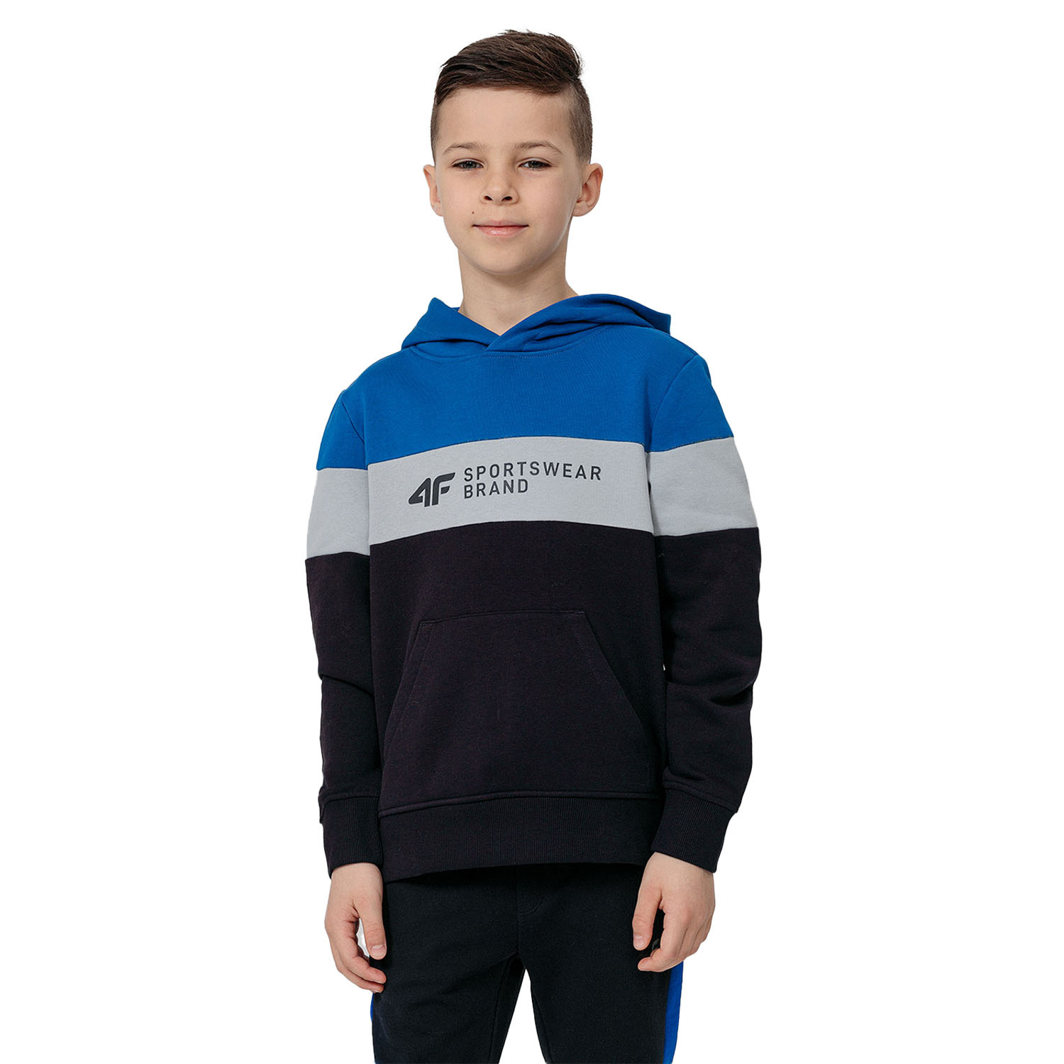 Bluza dziecięca z kapturem 4F JUNIOR HJL22-JBLM003-30S