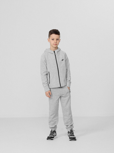 Bluza dziecięca z kapturem rozpinana 4F JUNIOR HJL22-JBLM005-27M