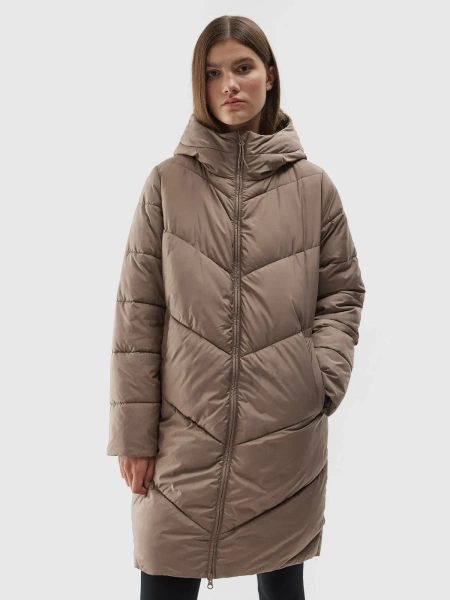 Kurtka damska zimowa puchowa długa 4F 4FAW23TDJAF235-82S 