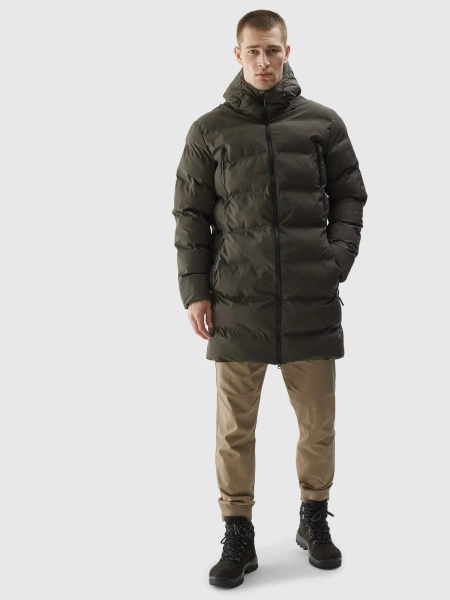 Kurtka męska zimowa puchowa długa 4F 4FAW23TDJAM246-43S