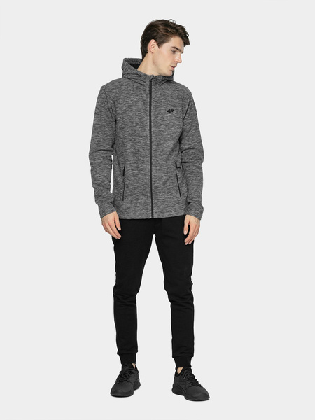 Bluza męska z kapturem rozpinana polarowa 4F NOSH4-PLM351-24M