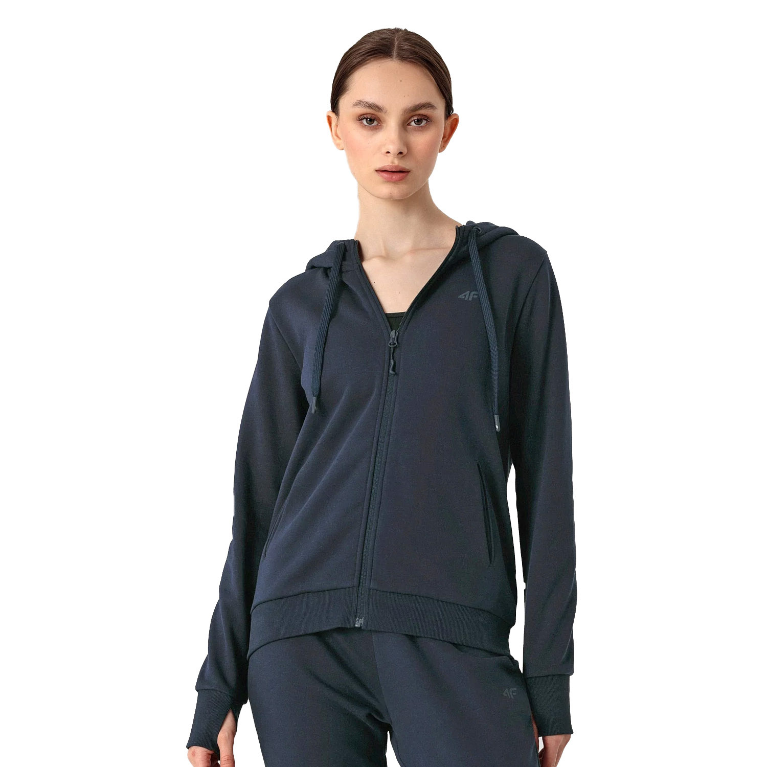 Bluza damska z kapturem rozpinana 4F NOSH4-BLD353-31S