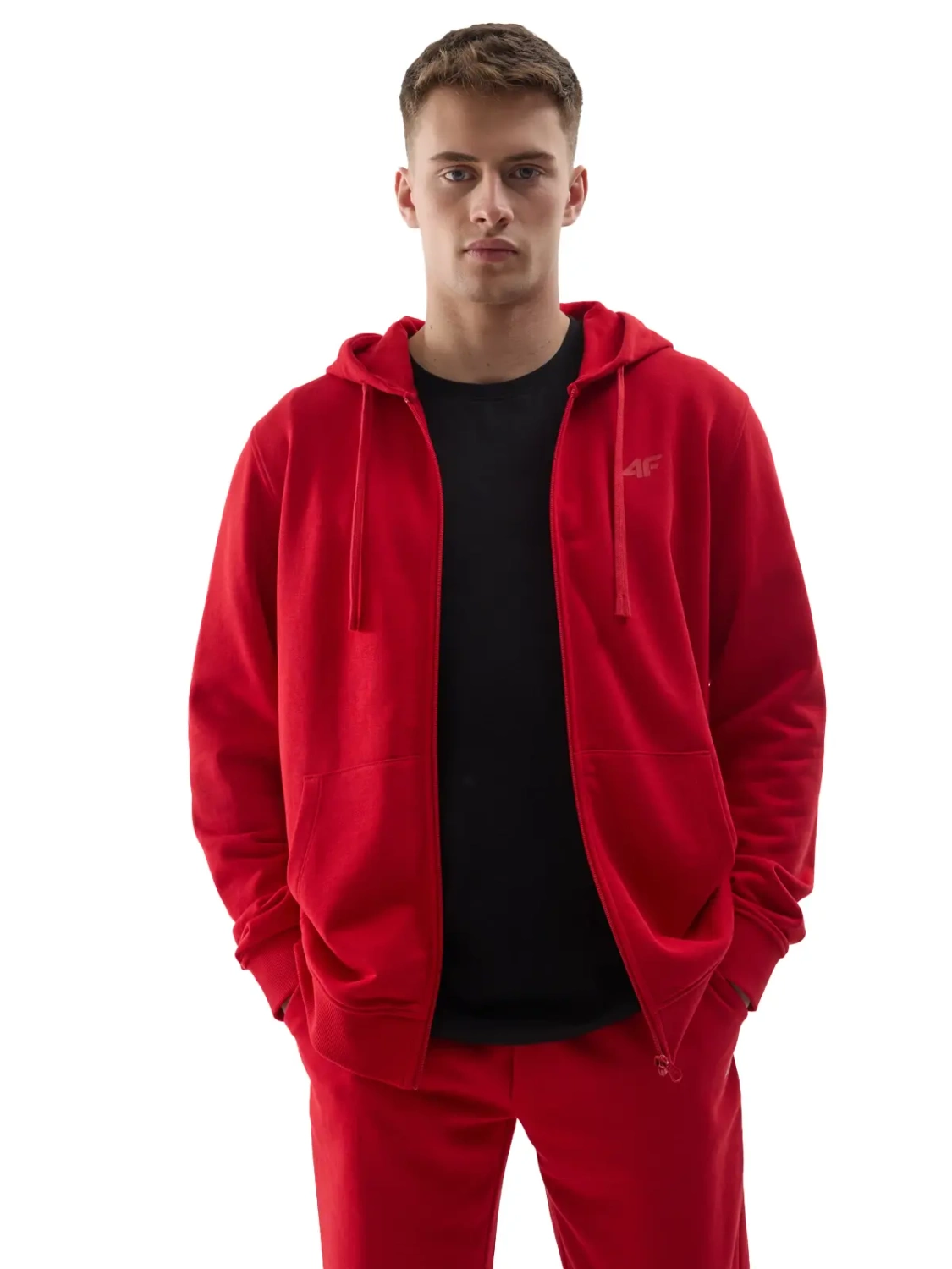 Bluza męska z kapturem rozpinana 4F 4FWSS24TSWSM0951-61S