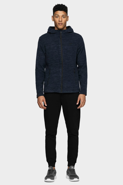 Bluza męska z kapturem rozpinana polarowa 4F NOSH4-PLM002-30M
