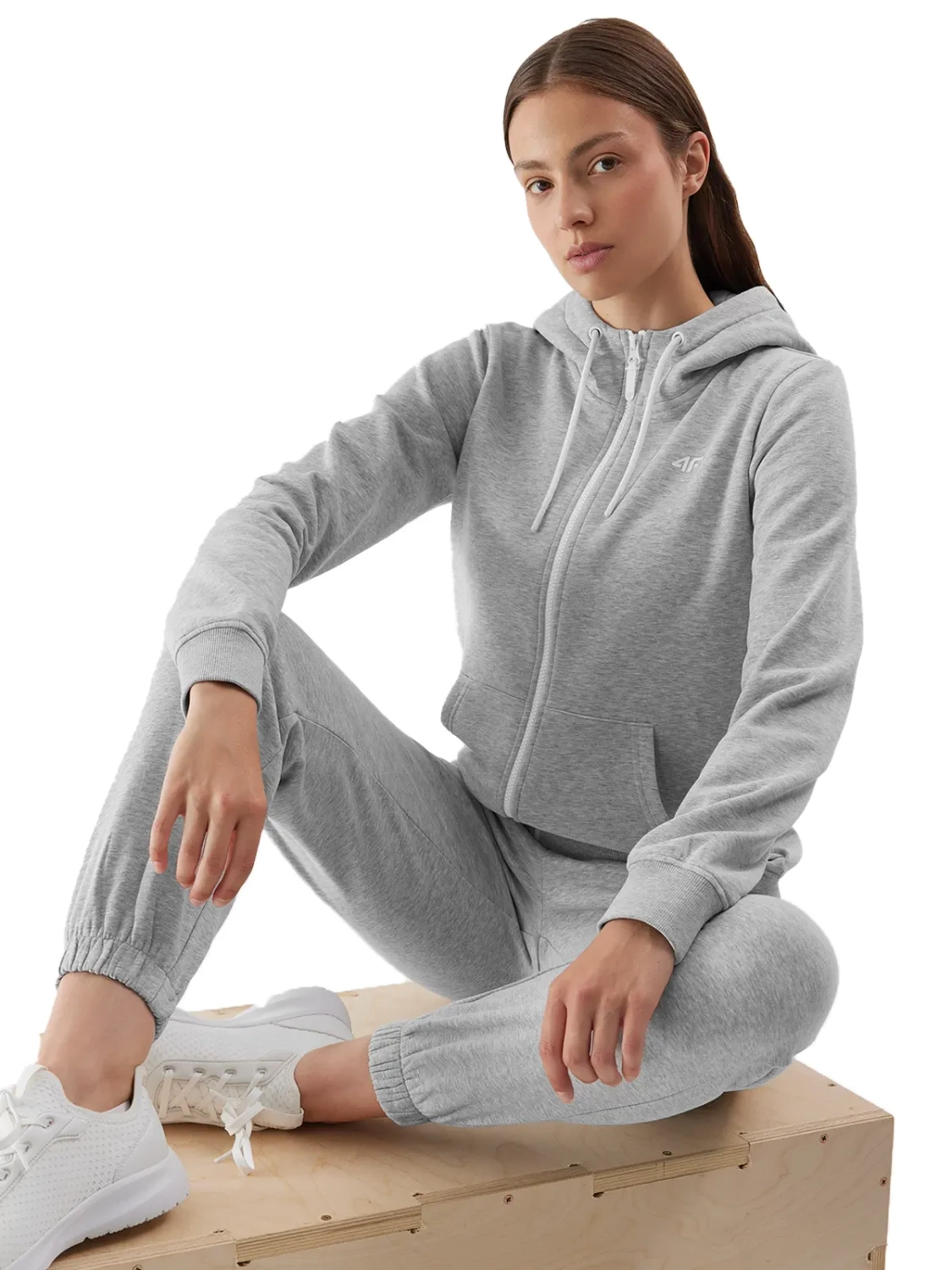 Bluza damska z kapturem rozpinana  4F 4FAW23TSWSF0730-27M