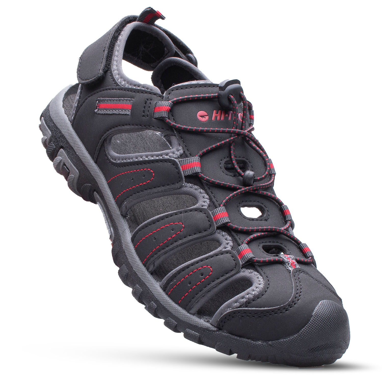 Sandały HI-TEC TIORE AVSSS21-HT-02 DARK GREY/RED