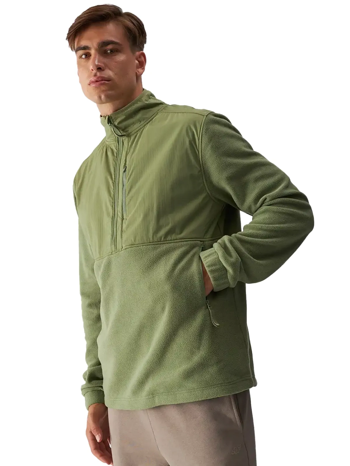 Bluza męska rozpinana polarowa 4F 4FWAW24TFLEM271-44S