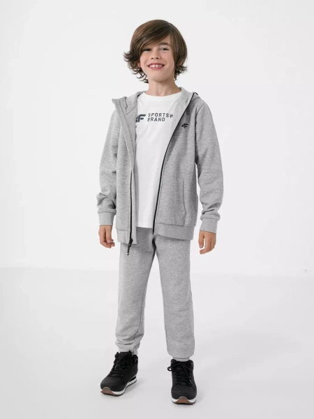 Bluza dziecięca z kapturem rozpinana 4F HJZ22-JBLM001-27M