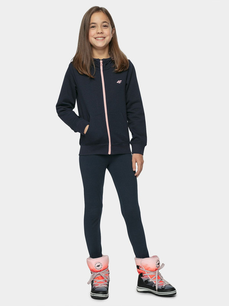 Bluza dziecięca z kapturem rozpinana 4F HJZ21-JBLD002B-30S