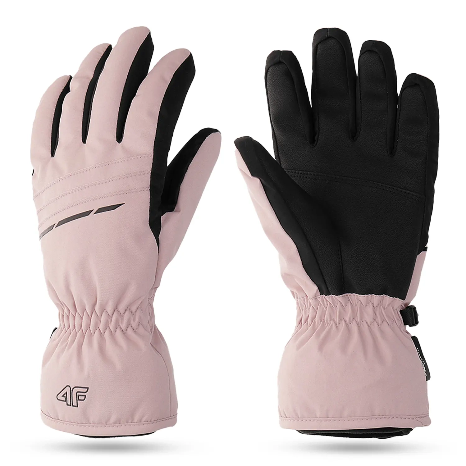 Rękawiczki zimowe damskie narciarskie 4F H4Z22-RED002-56S