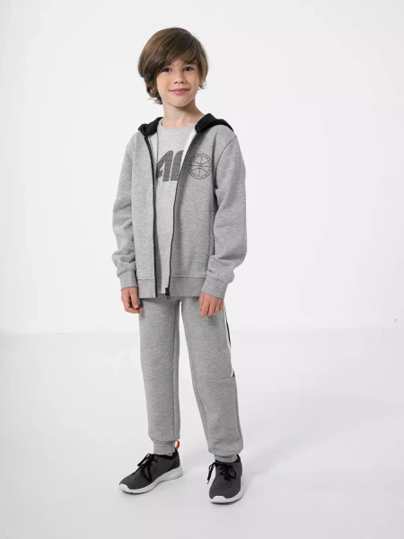 Bluza dziecięca z kapturem rozpinana 4F HJZ22-JBLM004-27M