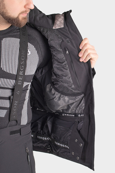Kurtka męska BERGSON RACE-X BLACK BRG00036