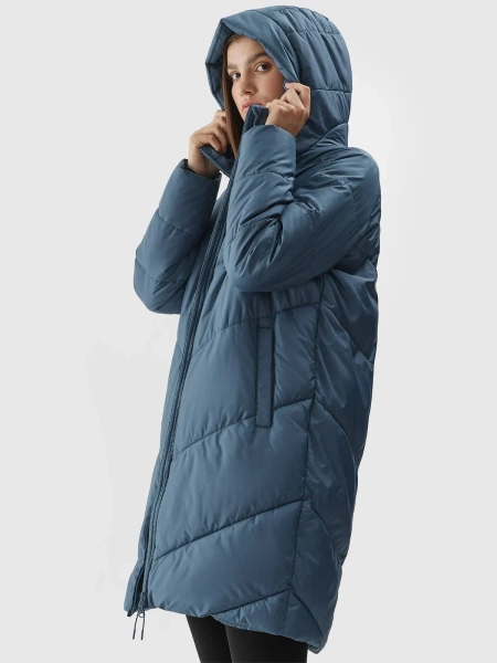 Kurtka damska zimowa puchowa długa 4F 4FAW23TDJAF235-32S 