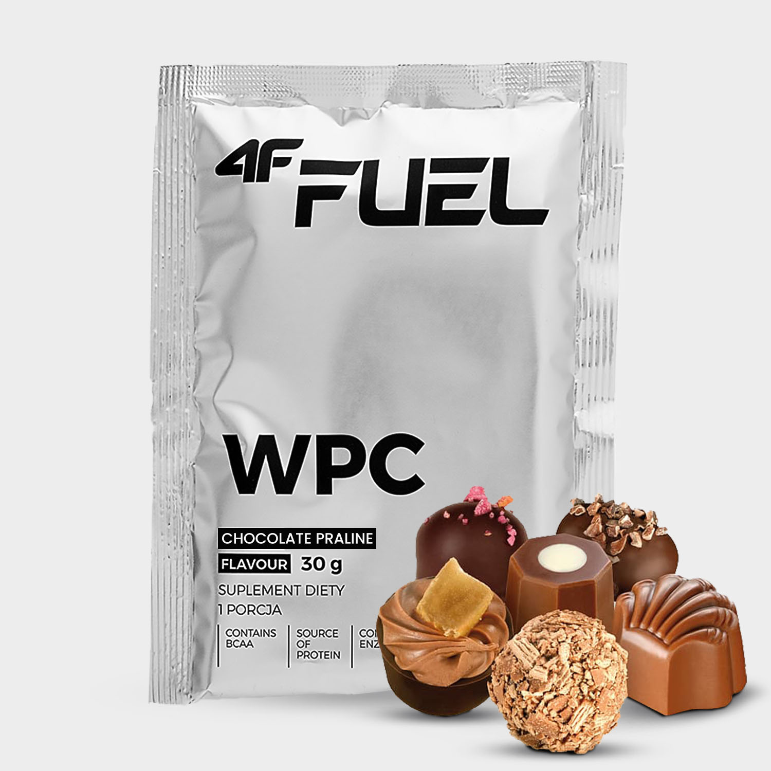 Koncentrat białka serwatkowego 4F FUEL-WPC102 praliny - 30g