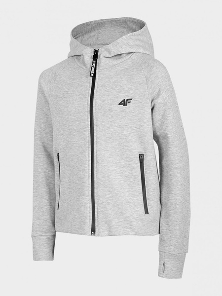 Bluza dziecięca z kapturem rozpinana 4F JUNIOR HJL22-JBLM005-27M