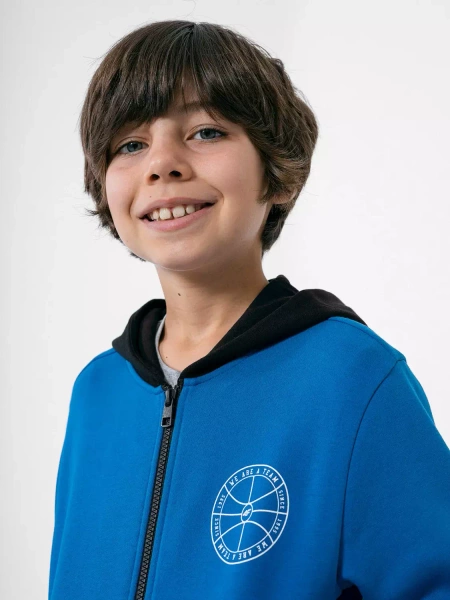 Bluza dziecięca z kapturem rozpinana 4F HJZ22-JBLM004-36S