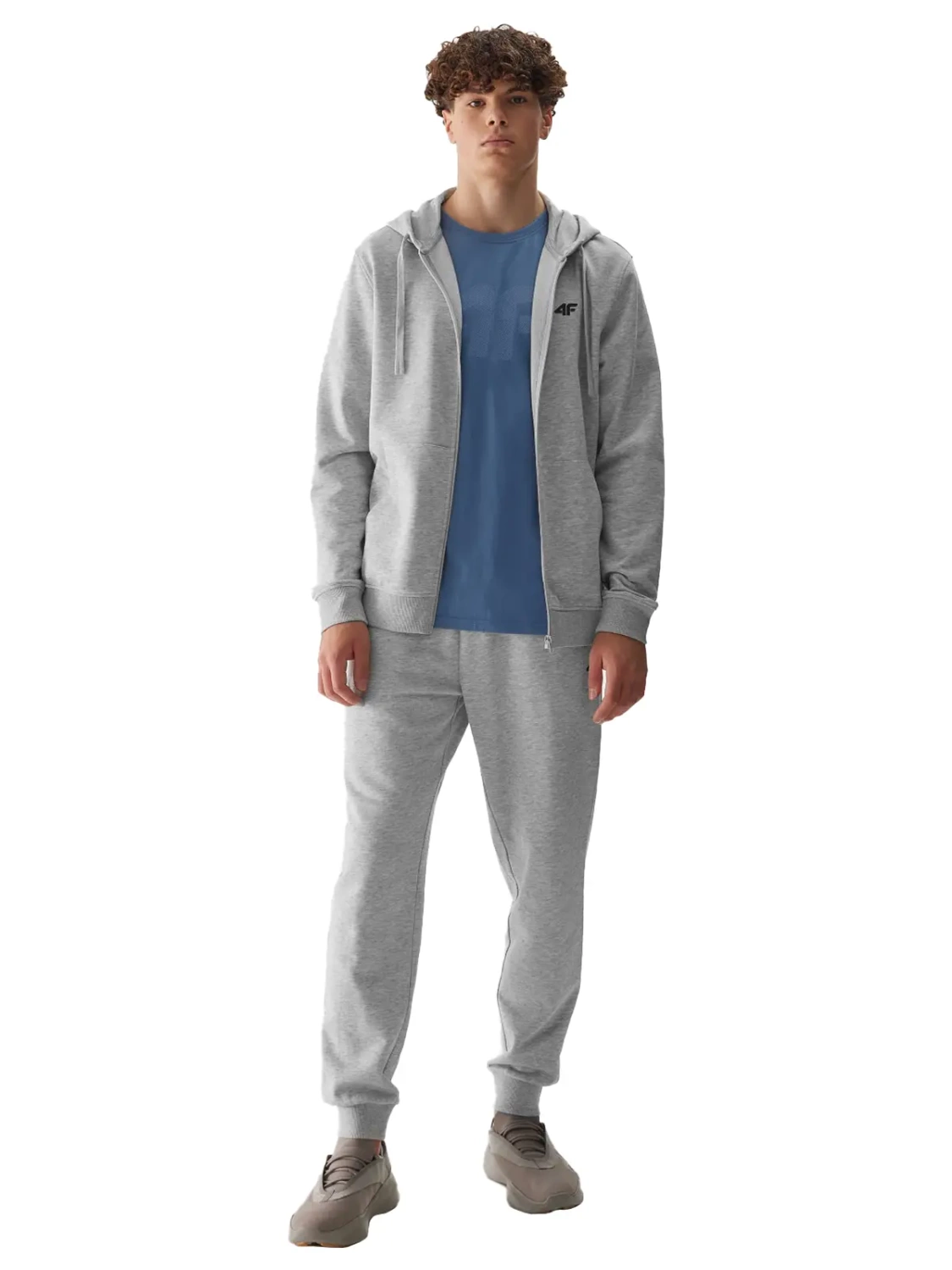 Bluza męska z kapturem rozpinana 4F 4FWSS24TSWSM0951-27M