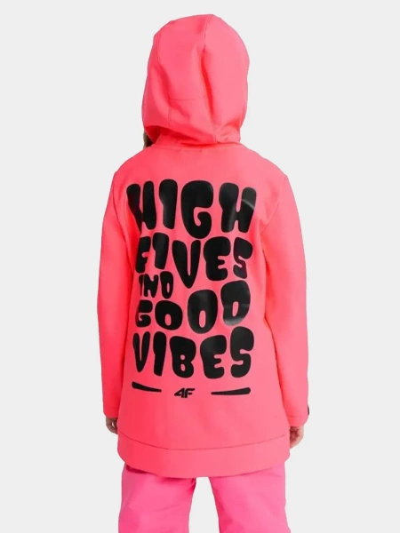 Kurtka dziecięca softshell 4F 4FJAW23TSOFF153-55N