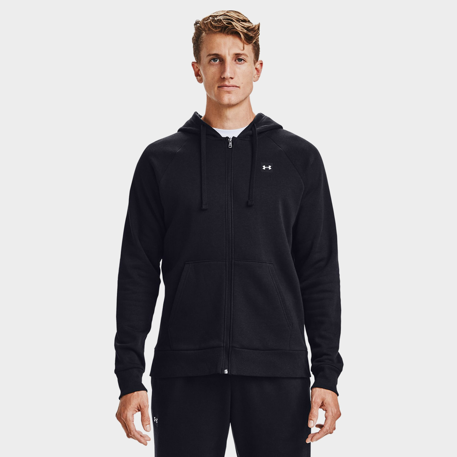 Bluza męska z kapturem rozpinana Under Armour RIVAL FLEECE 1357111-001