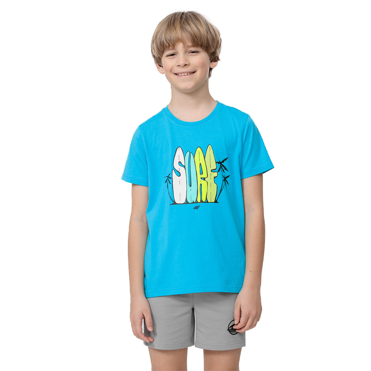 Koszulka dziecięca 4F JUNIOR HJL22-JTSM009-33S