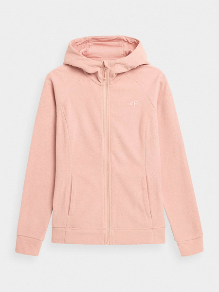 Bluza damska z kapturem rozpinana polarowa 4F NOSH4-PLD351-65S