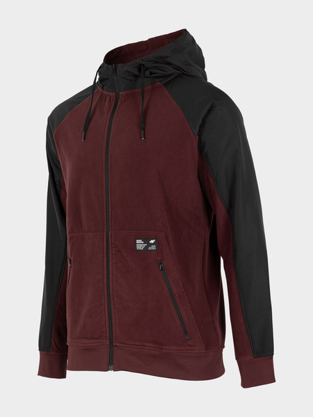Bluza męska z kapturem rozpinana polarowa 4F H4Z21-BLM023-60S