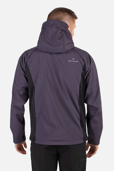 Kurtka męska softshell wiatroodporna BERGSON NORDIC SS GRAPHITE