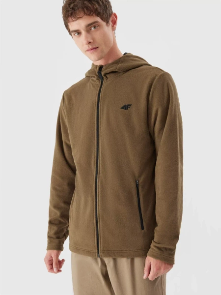 Bluza męska z kapturem rozpinana polarowa 4F 4FAW23TFLEM121-82S 