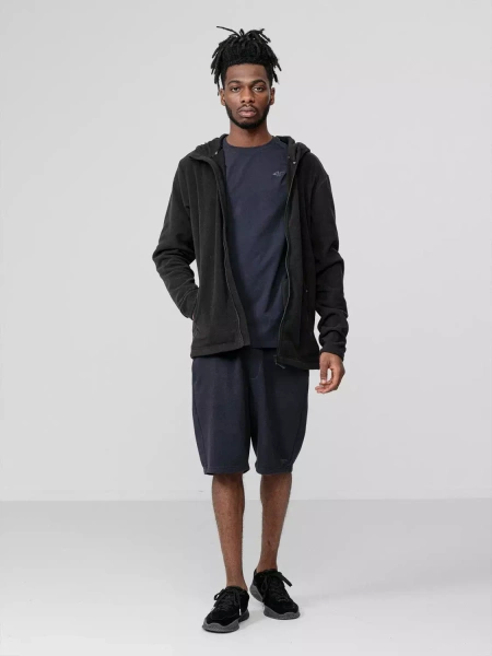 Bluza męska z kapturem rozpinana polarowa 4F H4Z22-PLM351-20S