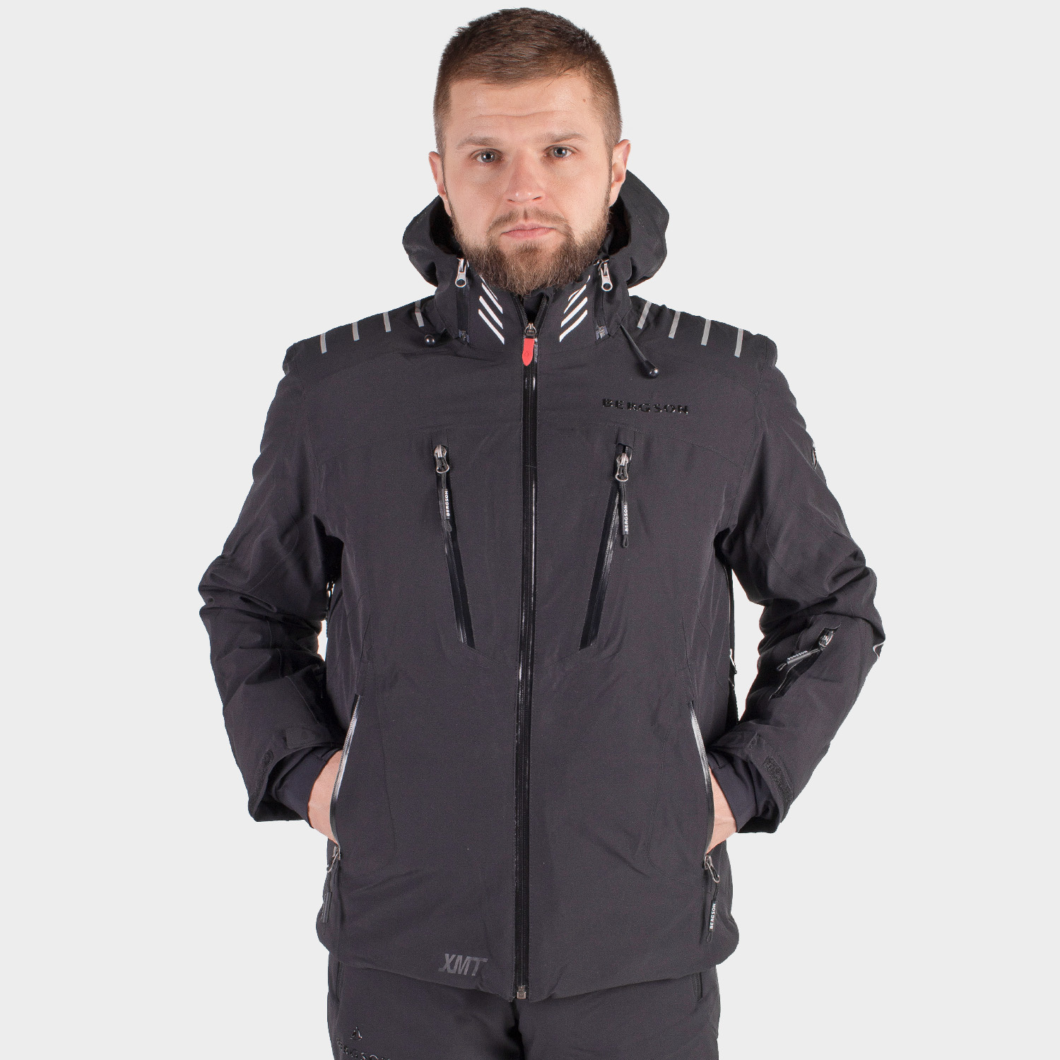 Kurtka męska BERGSON RACE-X BLACK BRG00036