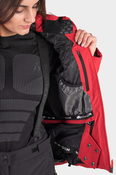 Kurtka damska BERGSON SNOWSWIFT STX RED BRG00039