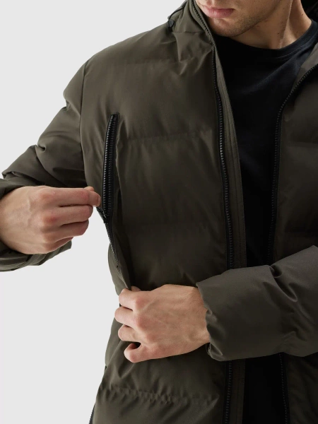 Kurtka męska zimowa puchowa długa 4F 4FAW23TDJAM246-43S