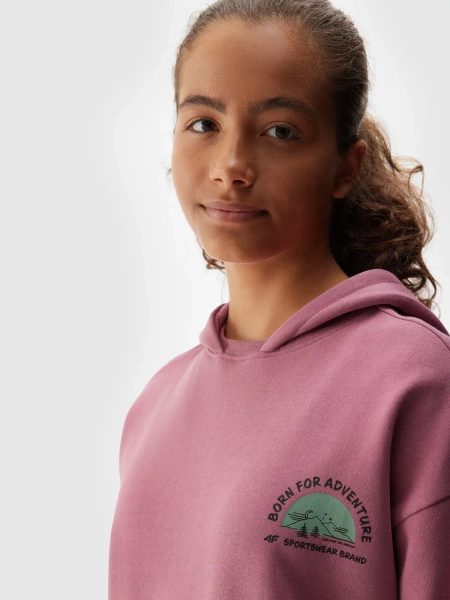 Bluza dziecięca z kapturem 4F 4FJAW23TSWSF642-54S
