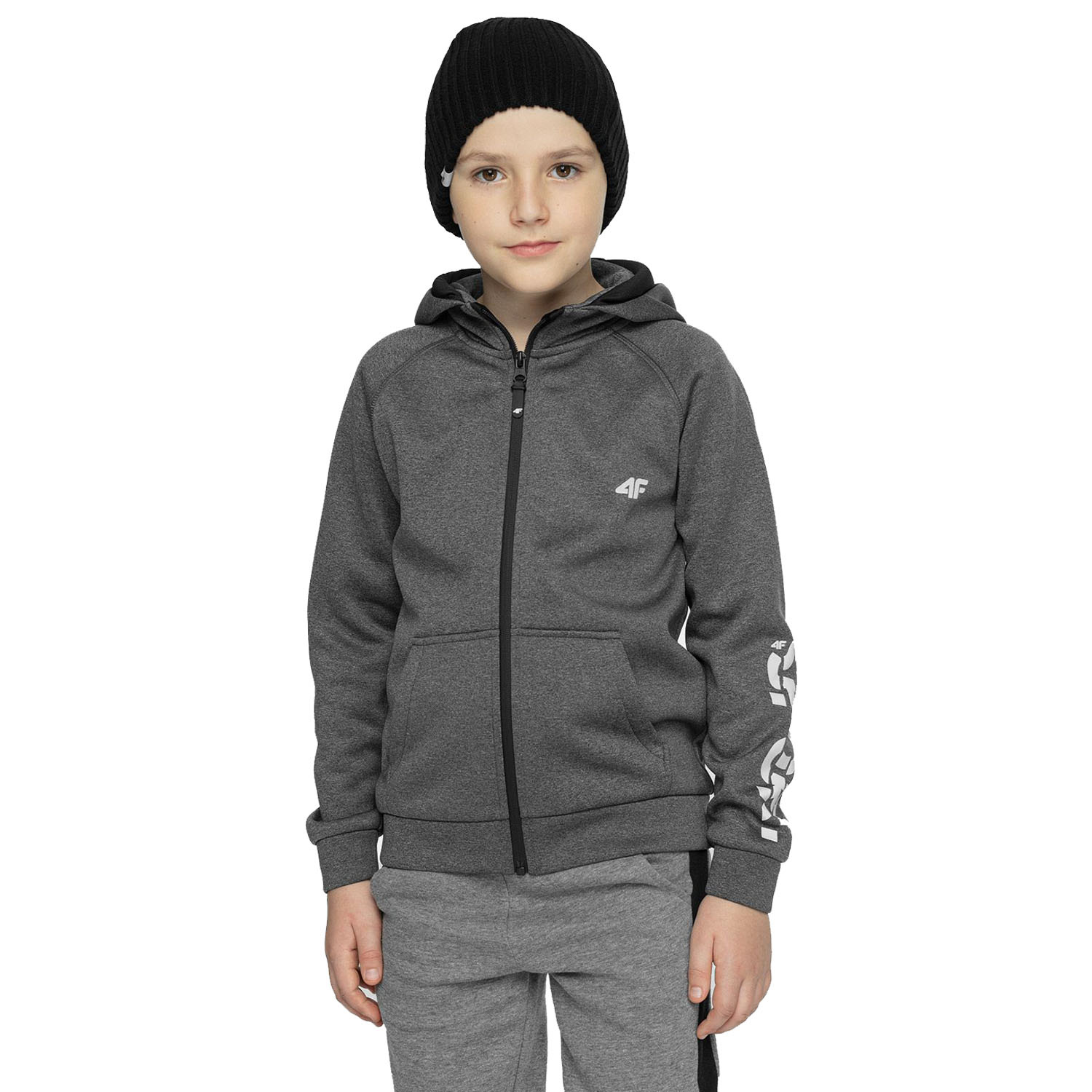 Bluza dziecięca z kapturem rozpinana HJZ21-JPLM001-23M