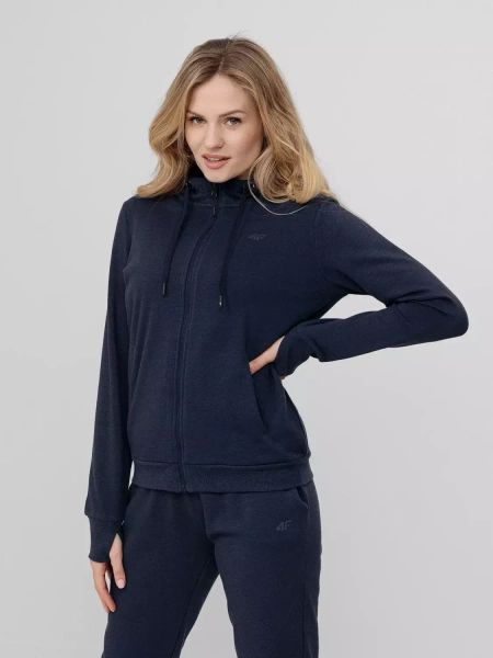 Bluza damska z kapturem rozpinana 4F H4Z22-BLD353-31S
