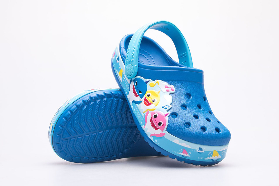 Chodaki dziecięce CROCS FL BABYSHARK BAND CLOG T 207066-4JL