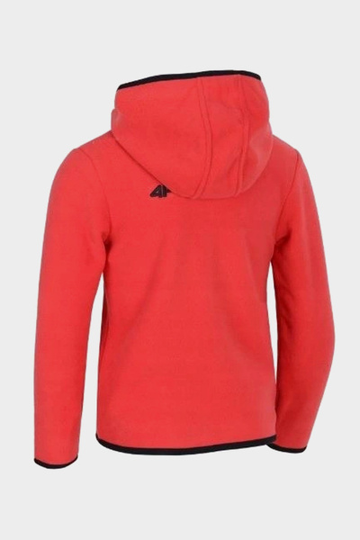 Bluza dziecięca z kapturem rozpinana polarowa 4F HJL20-JPLM001A-62S