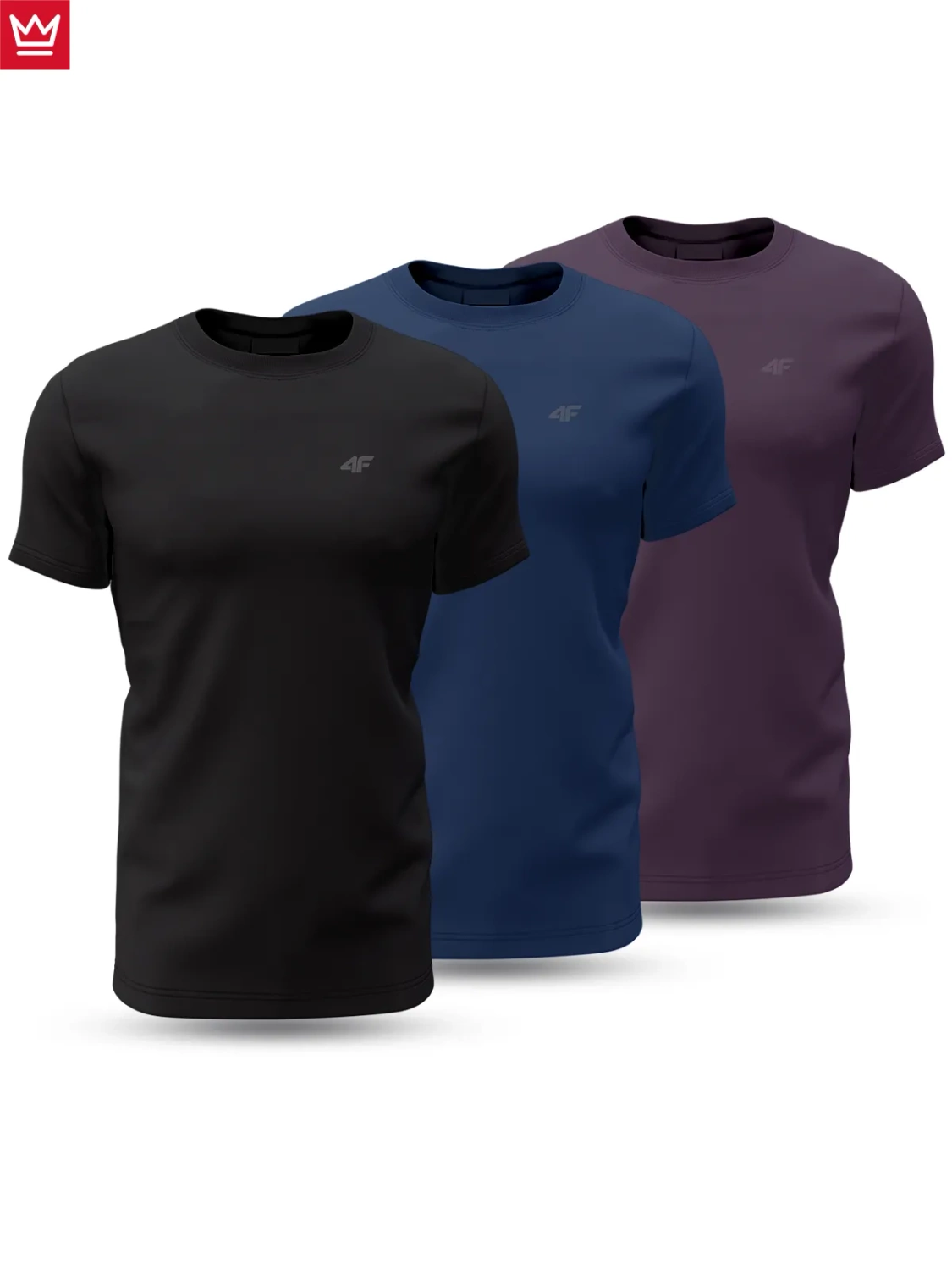 Koszulka męska 4F 4FWAW24TTSHM2421-91S 3PAK