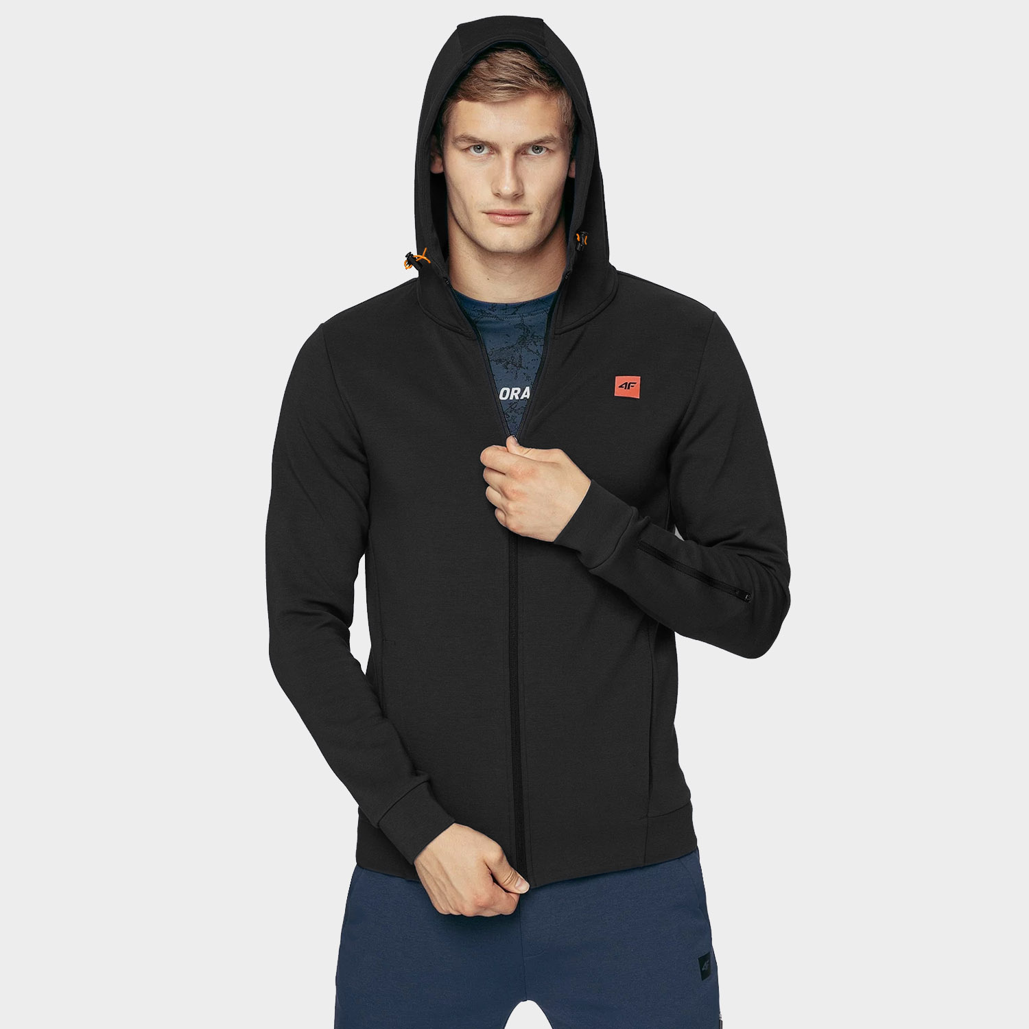 Bluza męska z kapturem rozpinana 4F H4Z20-BLM012-20S