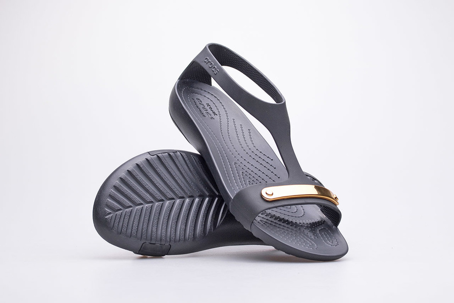 Sandały damskie Crocs Serena Metallic Bar 206421-751