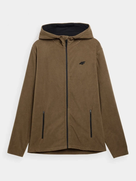 Bluza męska z kapturem rozpinana polarowa 4F 4FAW23TFLEM121-82S 