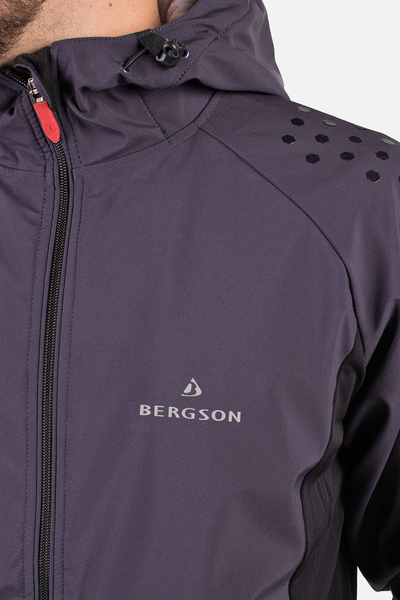 Kurtka męska softshell wiatroodporna BERGSON NORDIC SS GRAPHITE